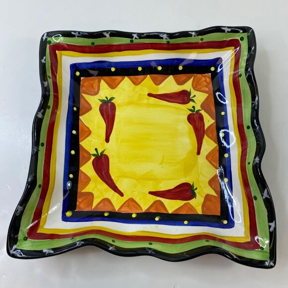 Home Collection Chilli Pepper Chip & Dip 11.5 " Serving Bowl Platter - Picture 3 of 11